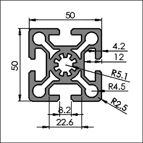 Aluminum-t-slot-8-5050W-CAD